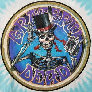 Grateful Dead Tie Dye Queen Of Spades Skully